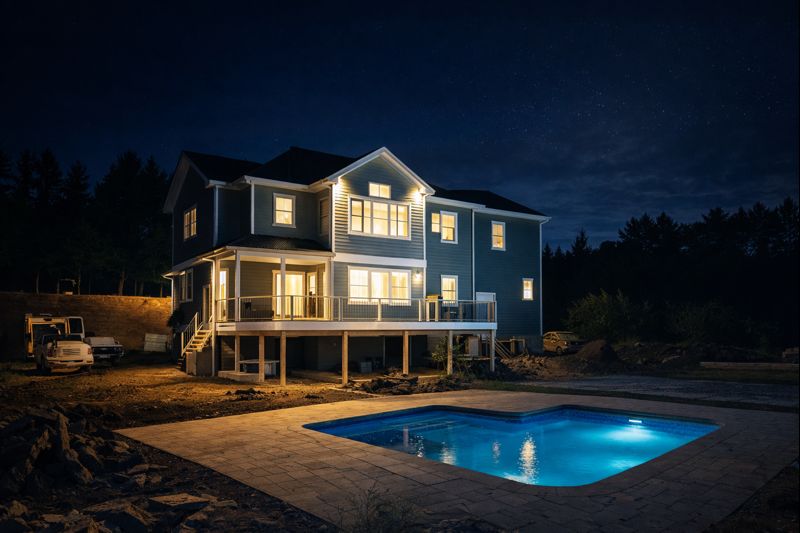 Modern residential construction project showcasing quality craftsmanship